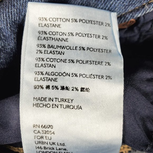 Free People High Rise Jeggings In Deep Indigo Blue With A Frayed Hem Sz 29 NWT - Picture 10 of 11